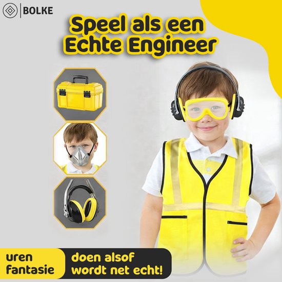 Bolke outils jouet garçons - perceuse jouet - établi jouet - coffre à outils pour enfants - 26 pièces