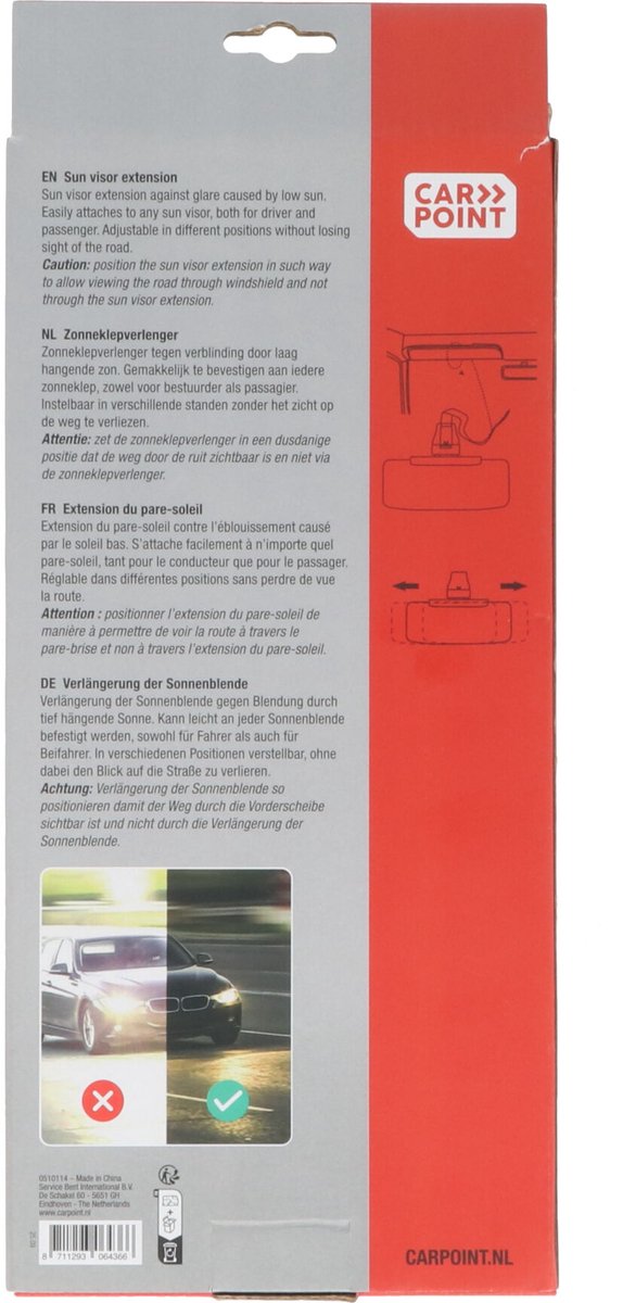 Extension Pare-Soleil Voiture - Rallonge Visière Anti Éblouissement Ajustable Protection UV