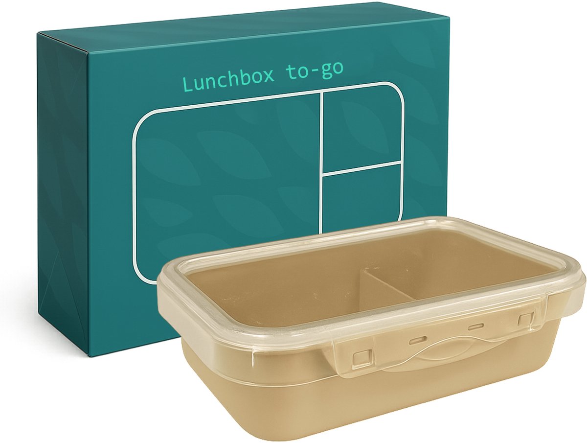 Köpke Broodtrommel - Lunchbox - Rechthoekig - Beige - Transparant