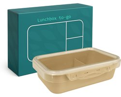 Köpke Broodtrommel - Lunchbox - Rechthoekig - Beige - Transparant