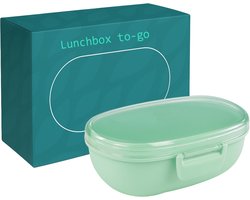 Köpke Broodtrommel - Lunchbox - Ovaal - Mintgroen - Transparant