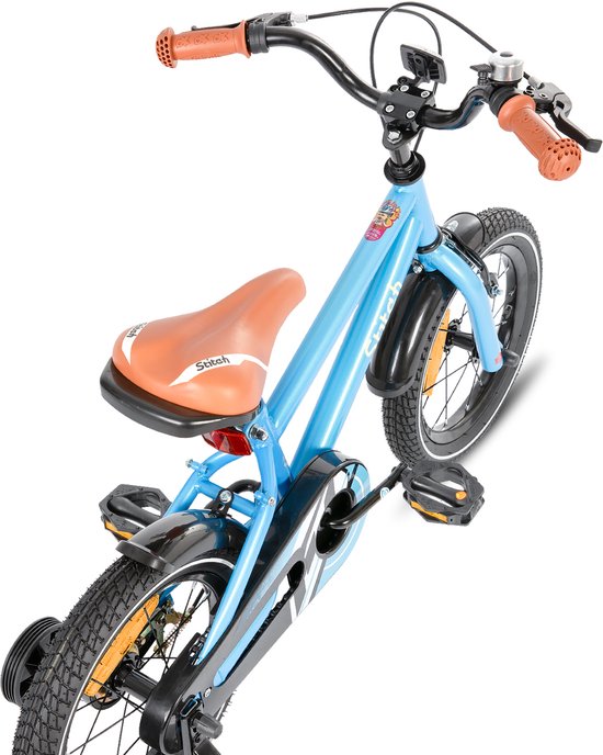 STITCH Totem Jongensfiets - 20 Inch - Kinderfiets voor 7 tot 13 Jaar - Met Zijwieltjes - Blauw - Geschikt voor buitenactiviteiten in de lente van STITCH — afbeelding 3