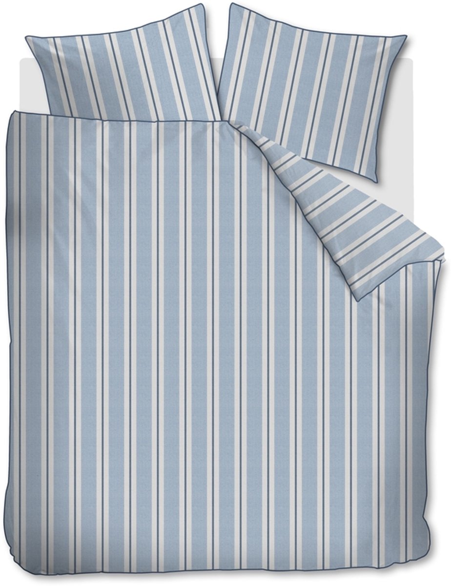 Rivièra Maison Silvan dekbedovertrek - Eenpersoons - 140 x 200/220 cm - Blauw