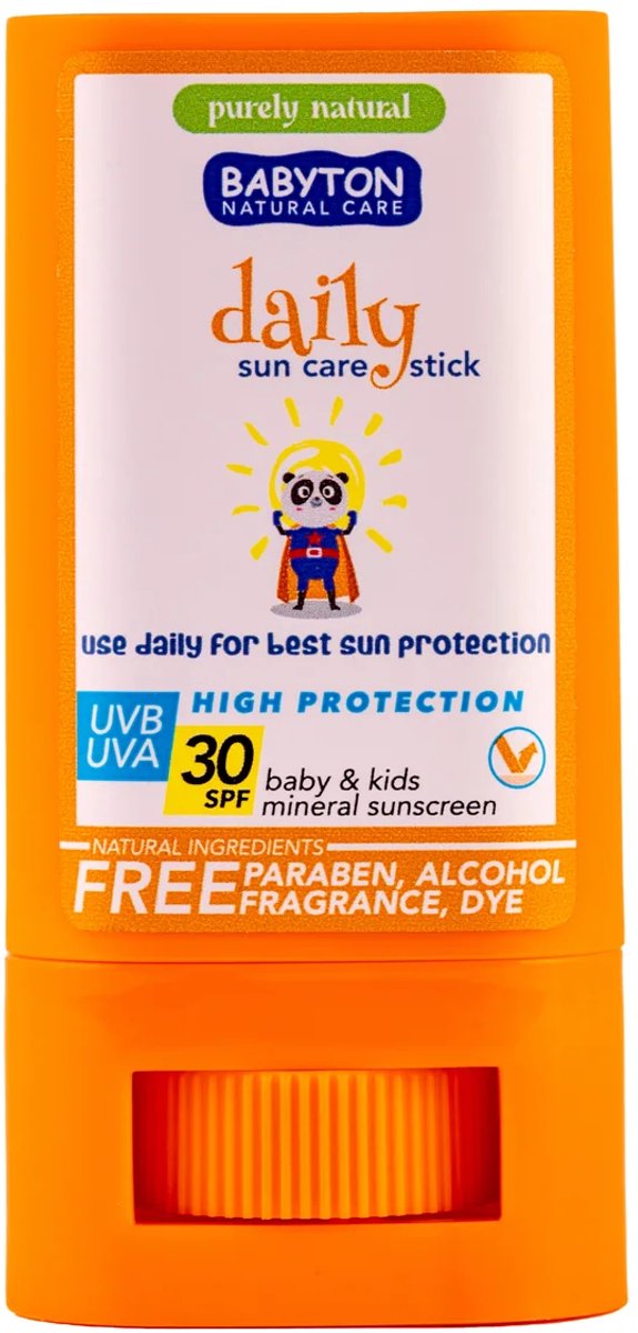 BABYTON - Zonnecrème SPF30 - Natuurlijke zonnecrème - Stick - 20g