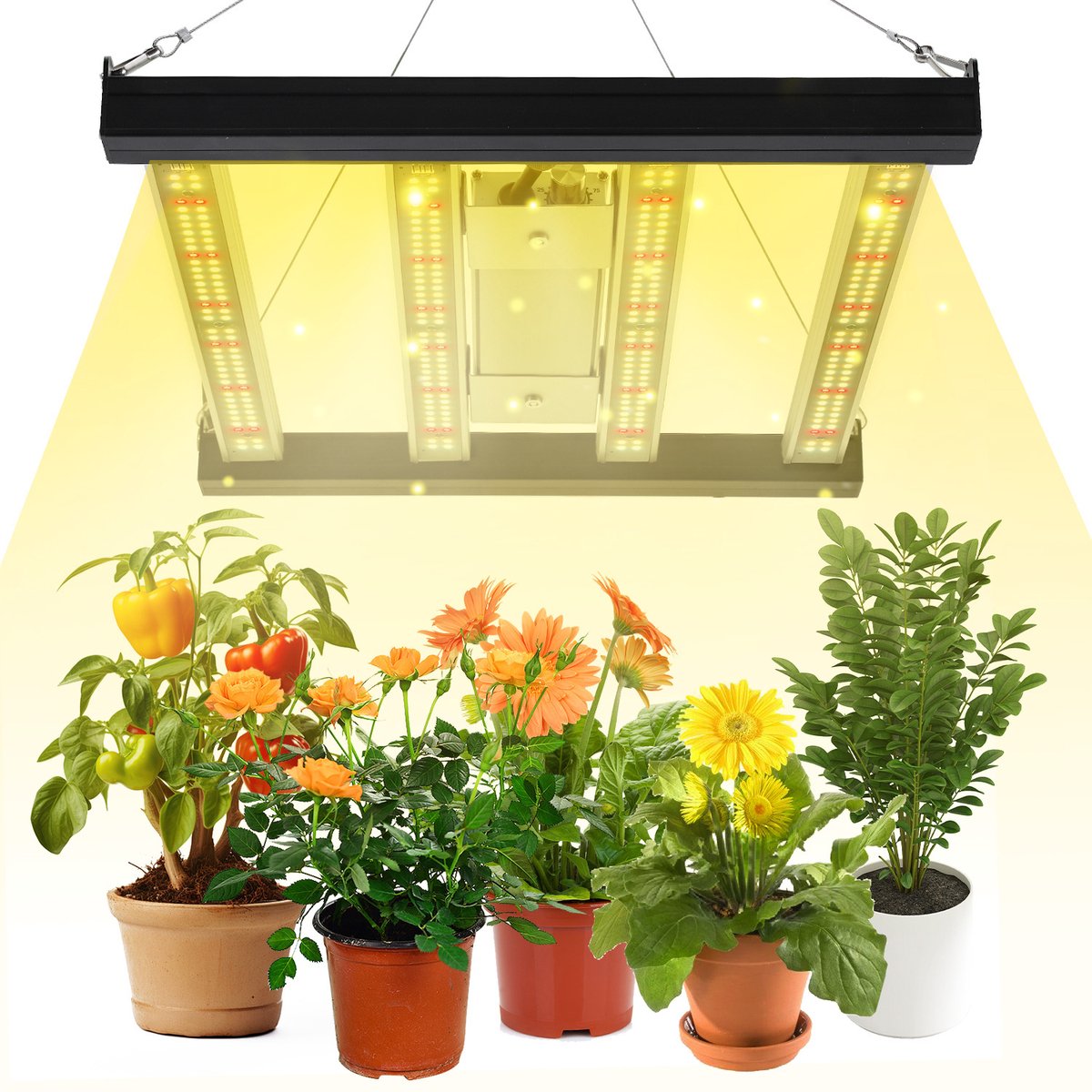 LED-plantenlamp 120W volledig spectrum groeilicht met dimfunctie- Efficiënte plantenverlichting voor binnentuinen en kassen