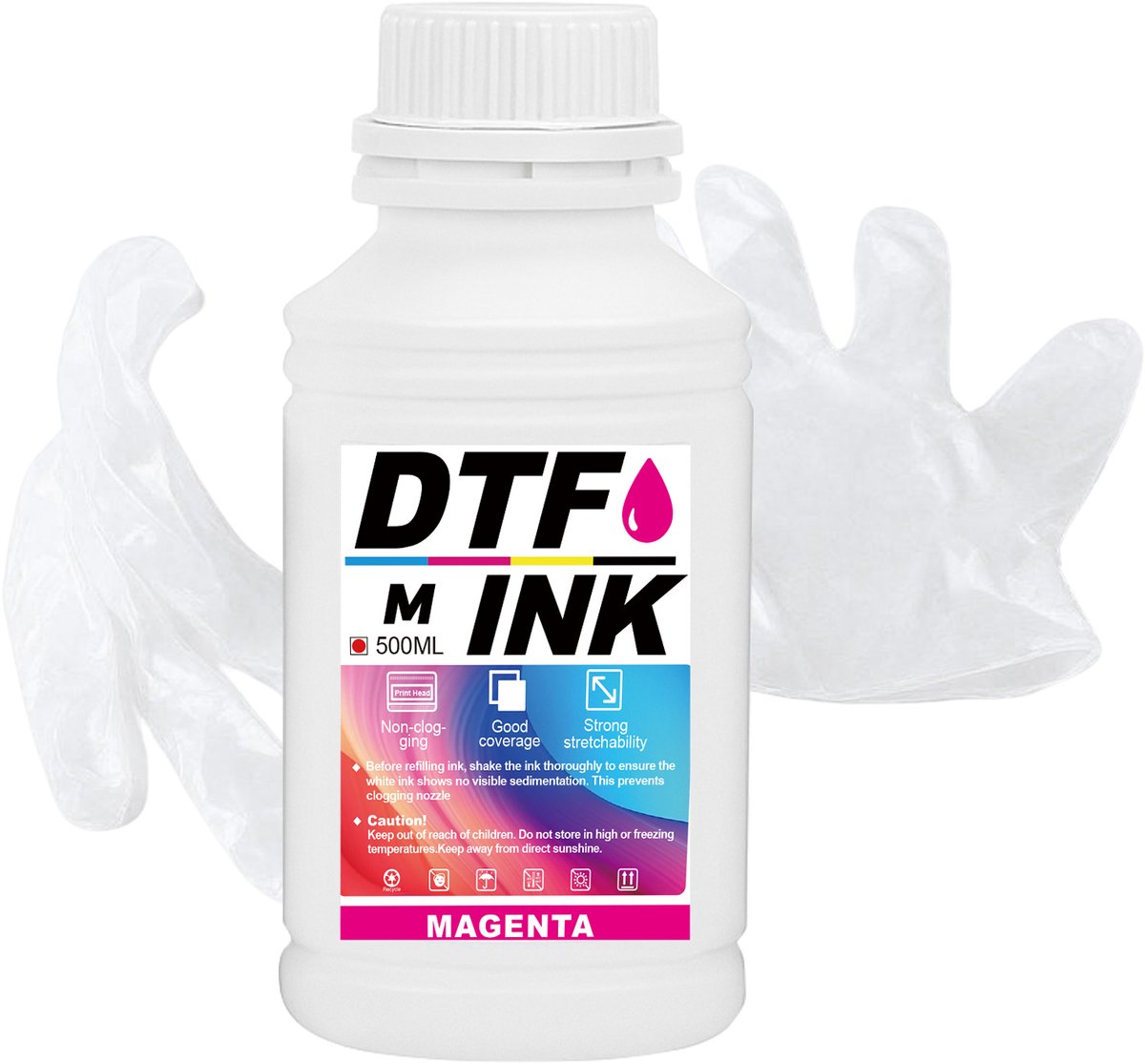Creatorally DTF inkt - 1pcs - magenta - DTF transfer inkt voor textielbedrukking - thermische transfer voor DTF-printers - DTF overdracht - 500ml - compatibel met i3200, DX5/DX7, 5113, i4720, XP600