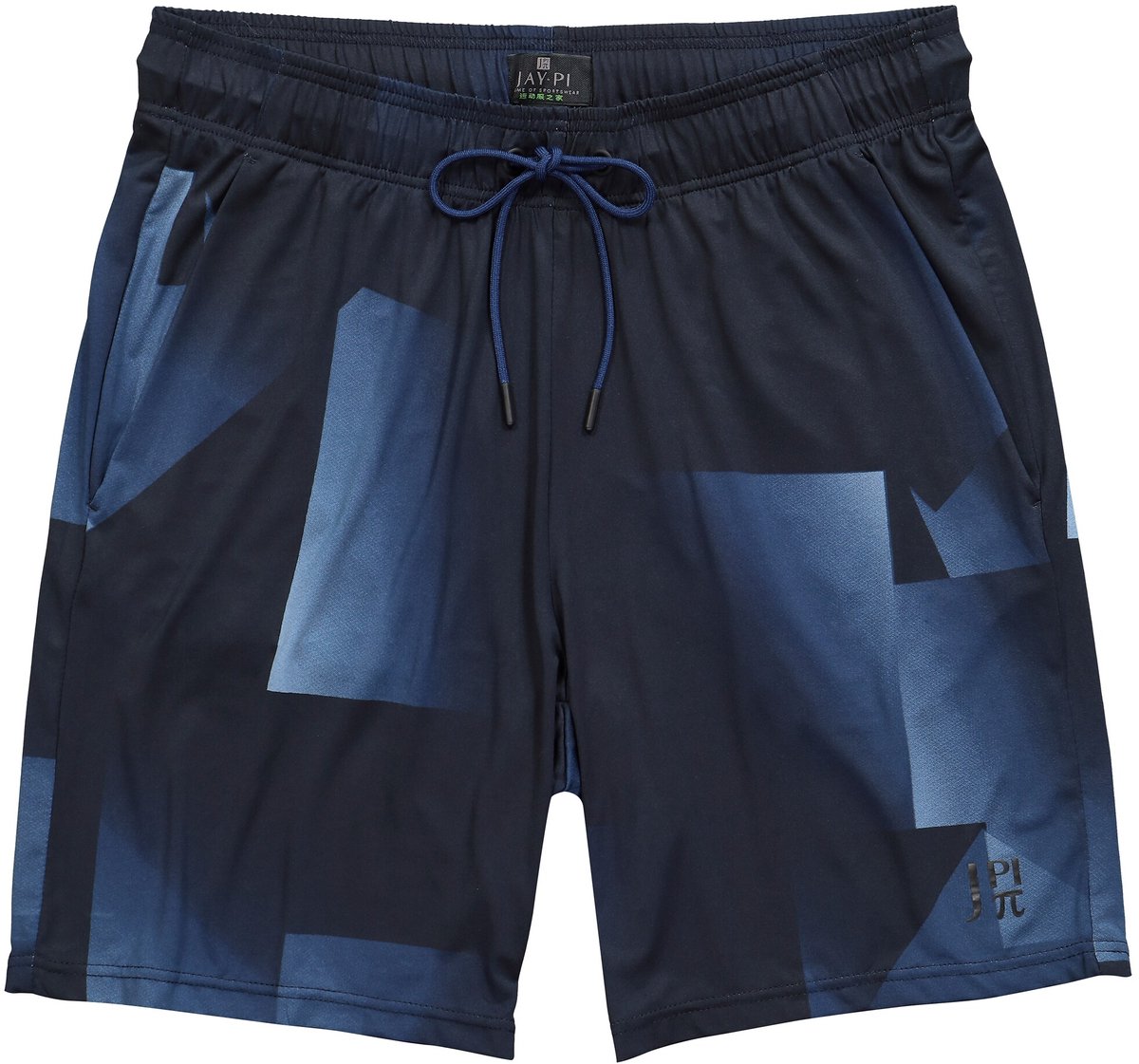 JAY-PI - Heren - Functionele bermuda FLEXNAMIC® tennis QuickDry all-over print - Donkerblauw - Maat 7XL