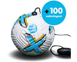 Minisoccerbal voetbal aan touw - techniekbal - Verjaardagscadeau - Buitenspeelgoed - Blauw - Elite