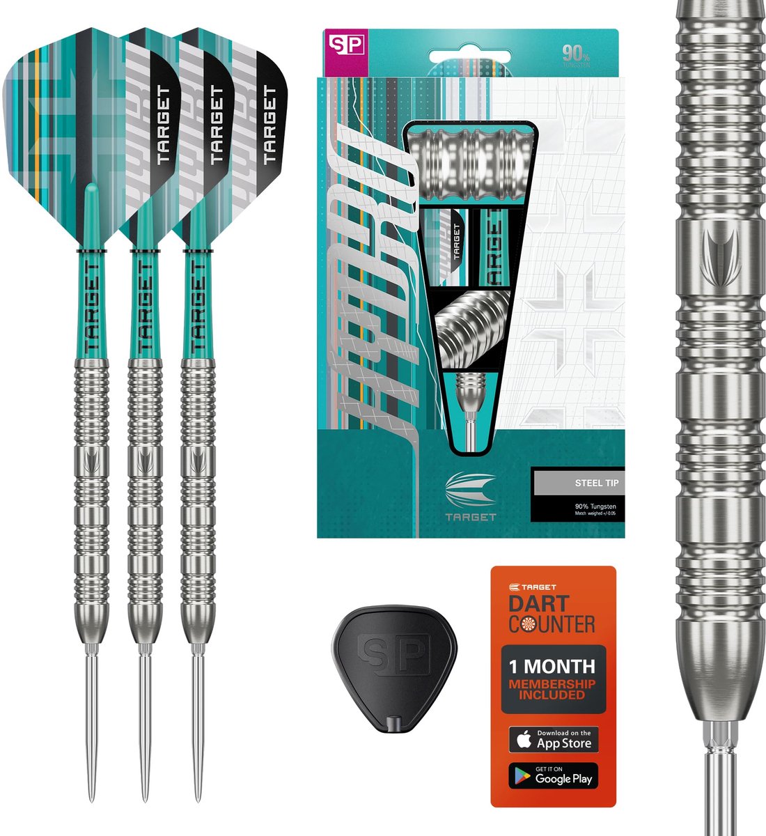Target Darts Bolide 90% wolfraam Zwitsers punt stalen tip Darts