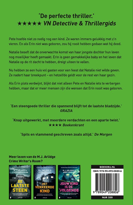 Boekcover met de titel 'De perfecte thriller. VN Detective & Thrillergids'. Daaronder tekst en 3 kleinere boekcovers.