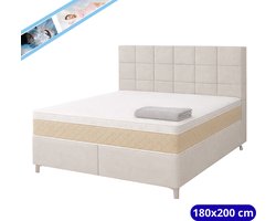 Maan matras ® Boxspring 180x200 | Beige | bed | boxspring met opbergruimte | Boxspring compleet