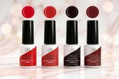 PN Selfcare Timeless Red - Nagellak - Hema vrij - Gellak - Gel Nagellak - Gellak Starterspakket - 4x Rood tinten Nagellak - Valentijn geschenk - Valentijnsdag - Valentijn cadeau voor haar - Cadeau voor vrouw - Moederdag – Geschenk set vrouwen