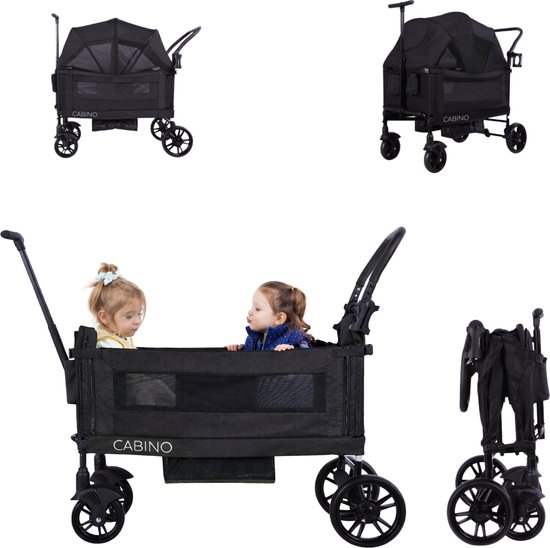 Cabino Waggie Bolderkar Opvouwbaar met 2 Zitjes - Cabino - €199,99