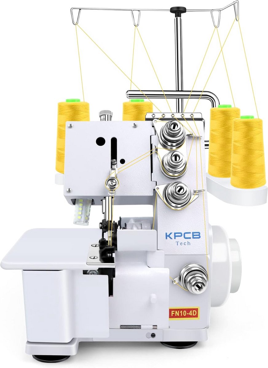Professionele Overlock Machine - 3 of 4 Draads Naaimachine Set met Accessoires