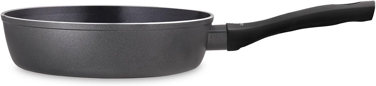 Diepe braadpan met keramische coating, 24 cm, zwart