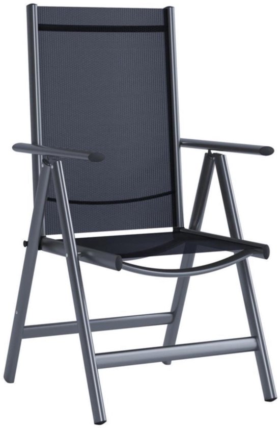 Gardington Tuinstoelen - 2 stuks - verstelbaar en opklapbaar – Antraciet van Gardington — afbeelding 5