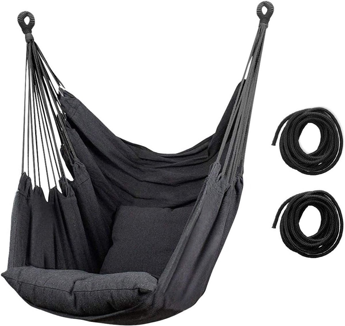 Lichte en Stevige Hangmat voor Buiten, Tuin en Camping - Donkergrijs