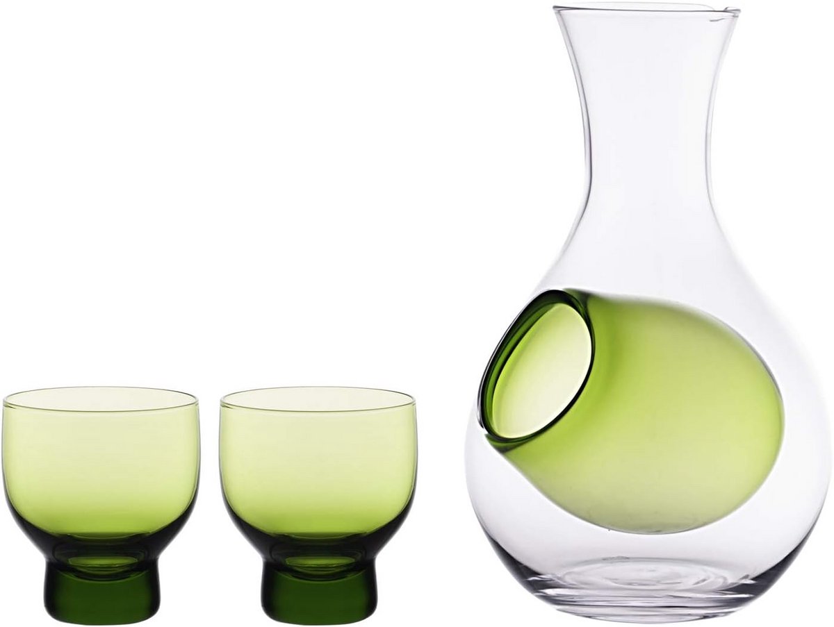 Glazen Sake Set met IJskaraf en Glazen voor Koude Drankjes