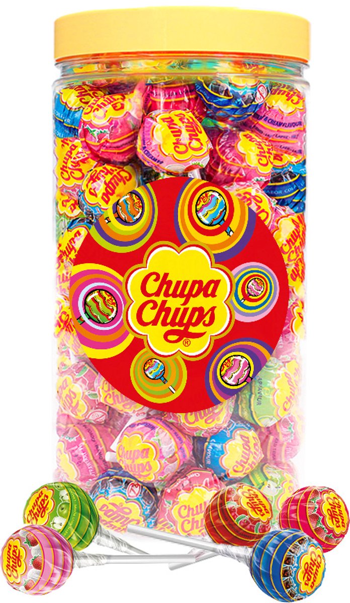 Chupa Chups - Best of lollies - aardbei, cola, kers, aardbei-room & appel - 600g