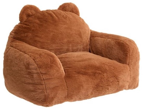 Fauteuil enfant - Chaise enfant - Chaise enfant douce - Petit fauteuil pour tout-petit - Mousse PU - Polyester - 60 x 52 x 65 cm - Brun