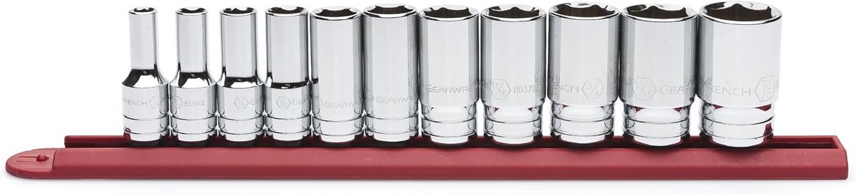 Dopsleutelset 3/8" Aandrijving SAE Stuks Gereedschap