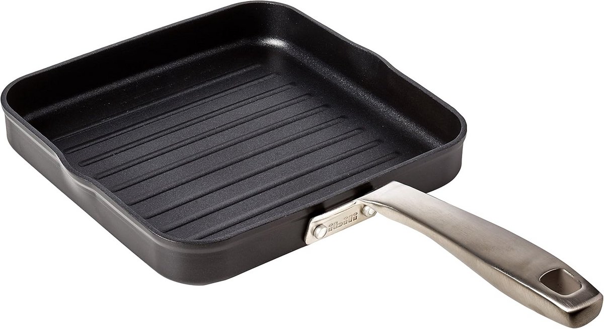 Gietijzeren Grillpan 23 cm met Antiaanbaklaag Geschikt voor Inductie