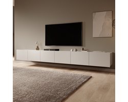 Meubella - TV-Meubel Calgary - Beige - 300 cm - Hangend of Staand