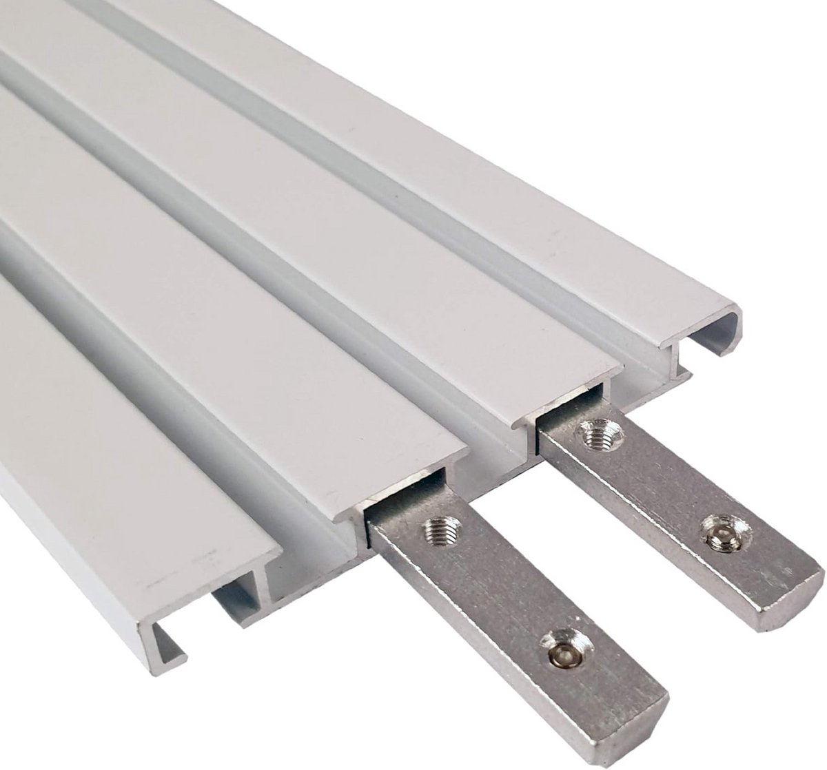 Aluminium Gordijnrail Verbindingsstukken 1/2 Loop - Set van 2 Connectoren