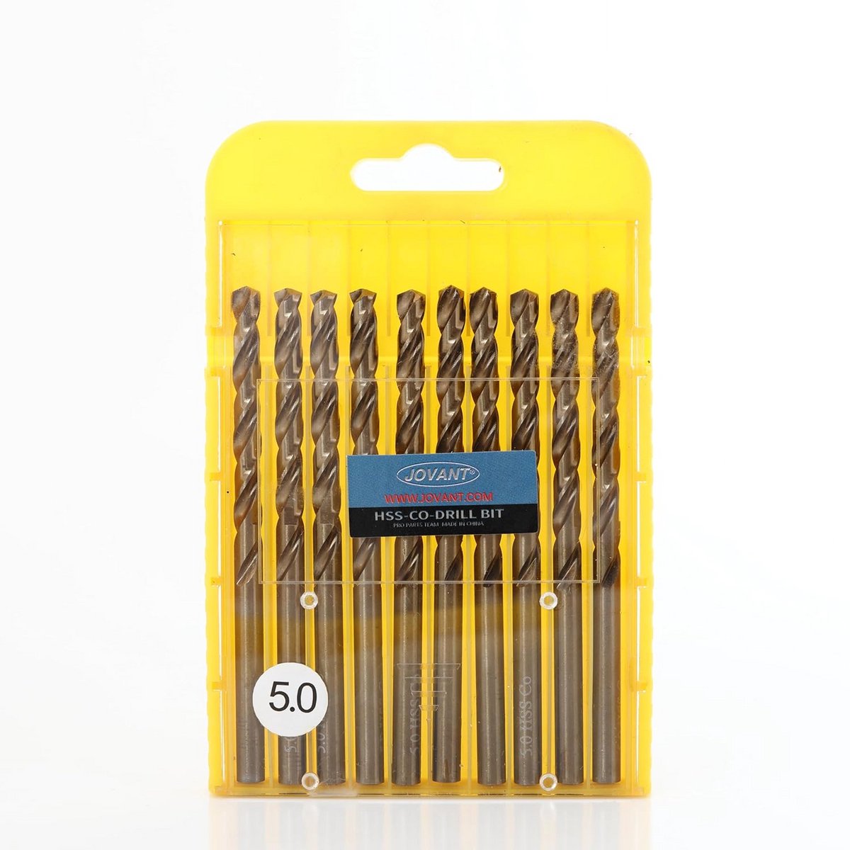 Set van 10 Kobalt HSS Boorbits 5 mm - M35 Hoge Snelheid Staal voor RVS