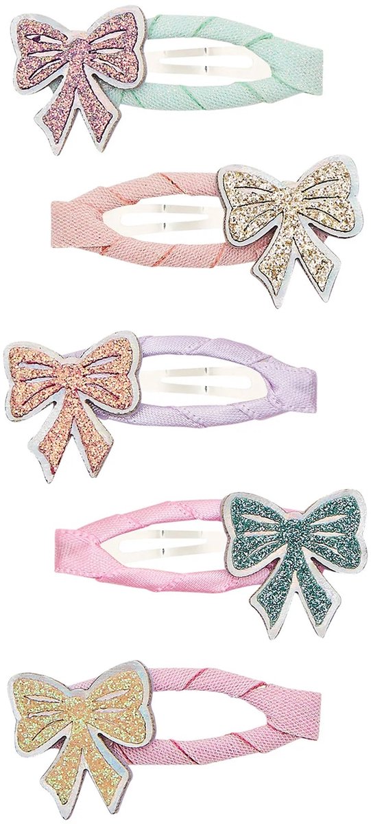 Mimi & Lula - 5-pack Sparkle Bow Mini haarclipjes