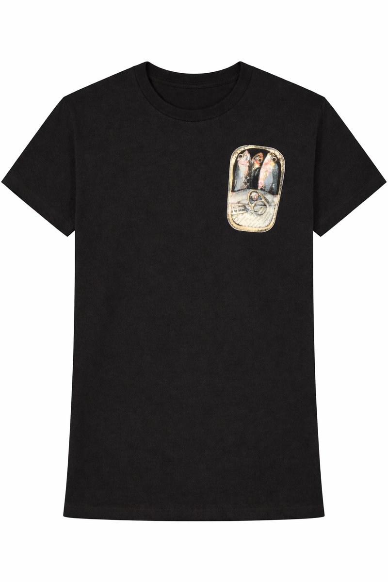 Starry indigo - Heren / Mannen korte mouw T-shirt | Zwart | Maat S