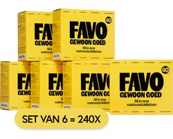 Favo Vaatwastabletten All-in-One - 6 x 40 capsules = 240 stuks - Extra schoon & extra glans - Voordeelverpakking