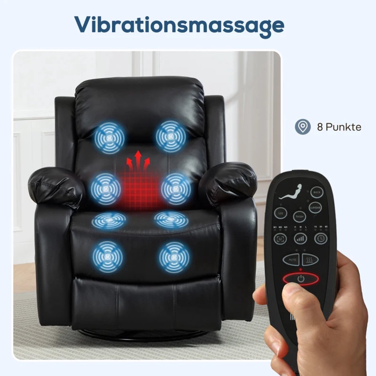 Exoluxe Massagestoel met 360° Draaifunctie en Afstandsbediening - afbeelding 3