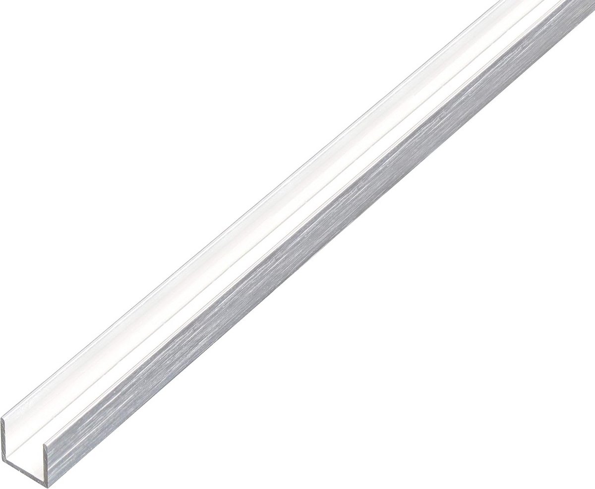 U-Profiel Aluminium RVS Look Licht 1000 x 10 x 15 mm voor Afwerking
