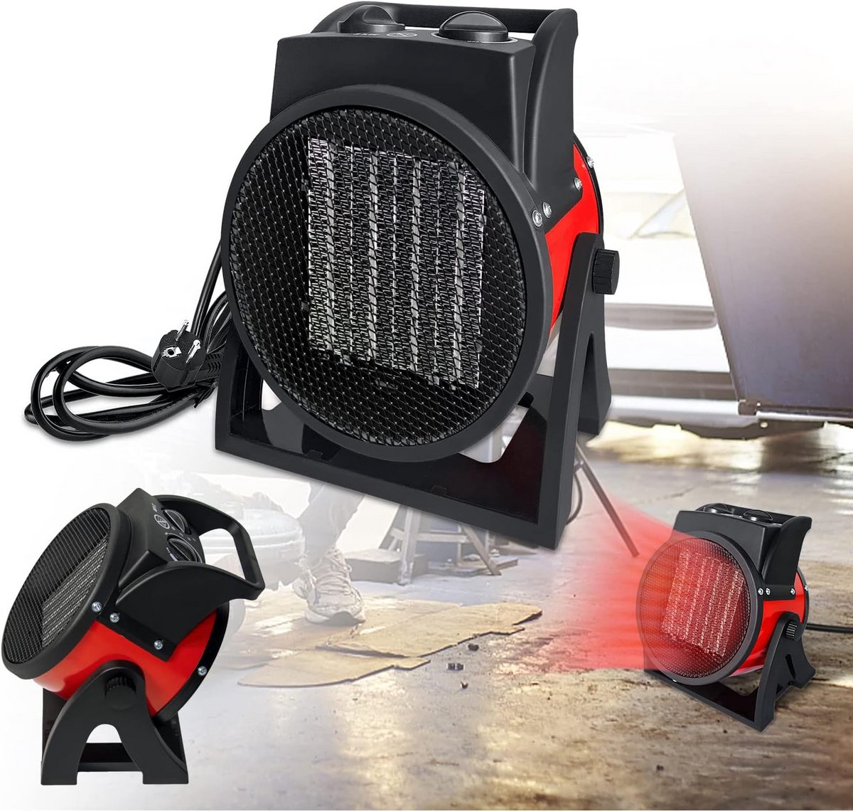 Krachtige Keramische Ventilator Kachel 2000 Watt met Oververhittingsbeveiliging