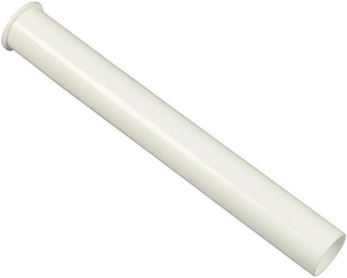 PVC Staartstuk met Flens 1 1/2 inch x 12 inch Wit