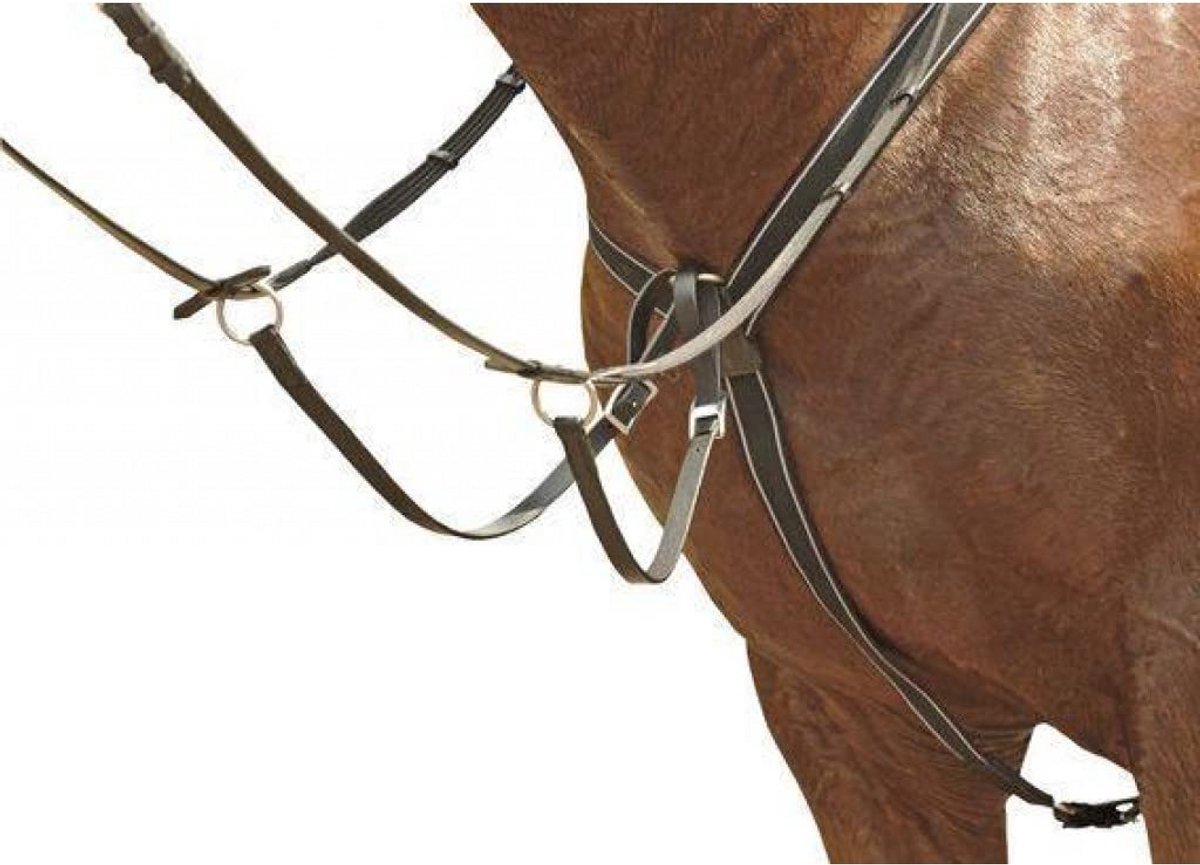Zwart Borsttuig met Elastiek voor Pony's - Hoogwaardig Halsstuk