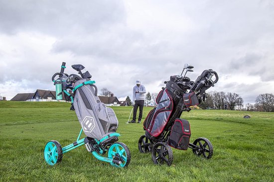 Luxe Driewielige Golf Trolley met Optimaal Opbergcomfort en Innovatieve Functies — afbeelding 2