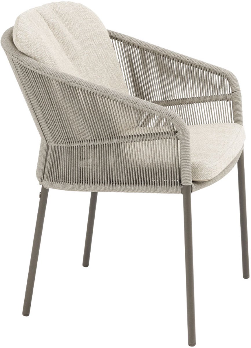 4 Seasons Outdoor Florence chaise de jardin dining avec 2 coussins - terre