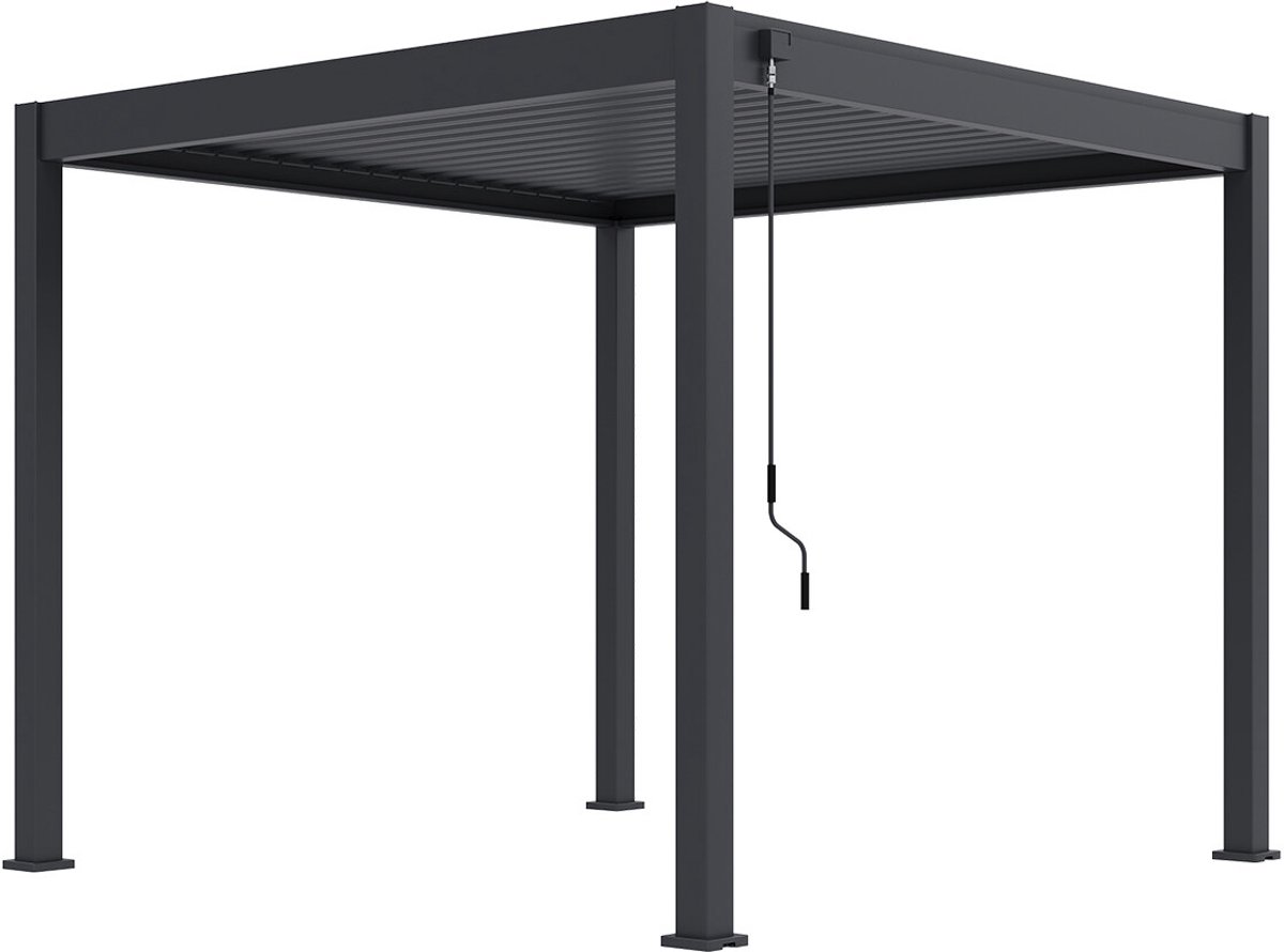 Garden Impressions Pergola bioclimatic tuinpaviljoen 300x300xH255 cm - antraciet