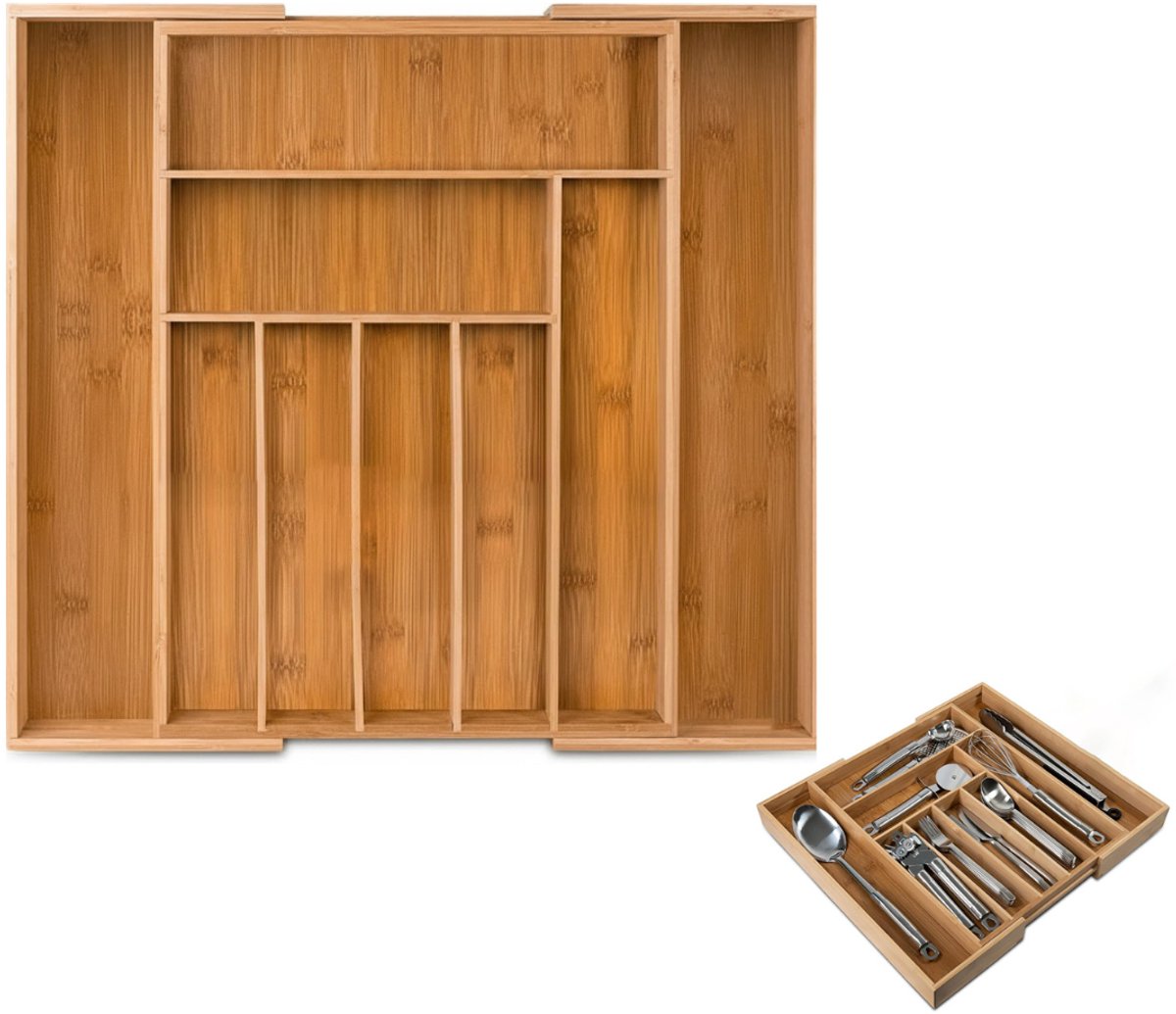 NBAP® Bestekbak - Lade Organizer - Besteklade -Bruin