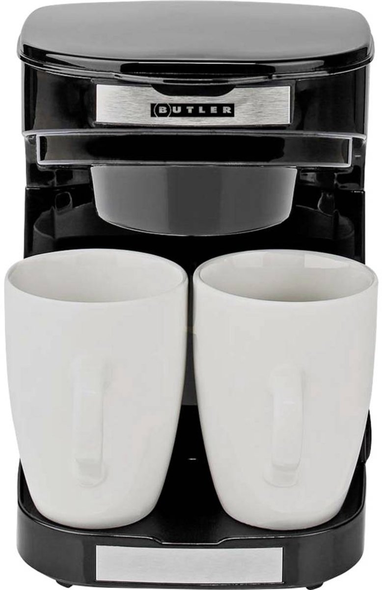 Butler 16100129 - Compact koffiezetapparaat - 2 porseleinen kopjes - 0,25 l - 450 W - Automatische uitschakeling - Zwart