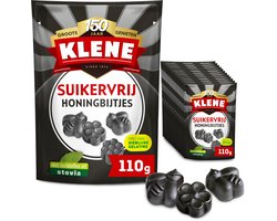 Klene Honingbijtjes - Drop - Honing - Suikervrij - 12x110g