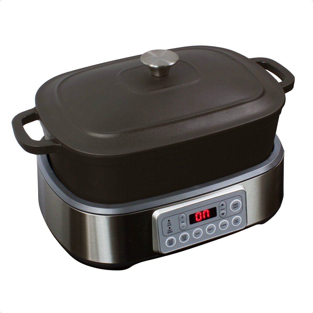 Wartmann Slowcooker - 6 in 1 Multicooker - Gietijzeren Pan - 5,5 liter inhoud - - BPA en PFAS Vrij - Geschikt voor gasformuis - Stoomfunctie - Ovenbestendig - WM-2401 MC – foto 6