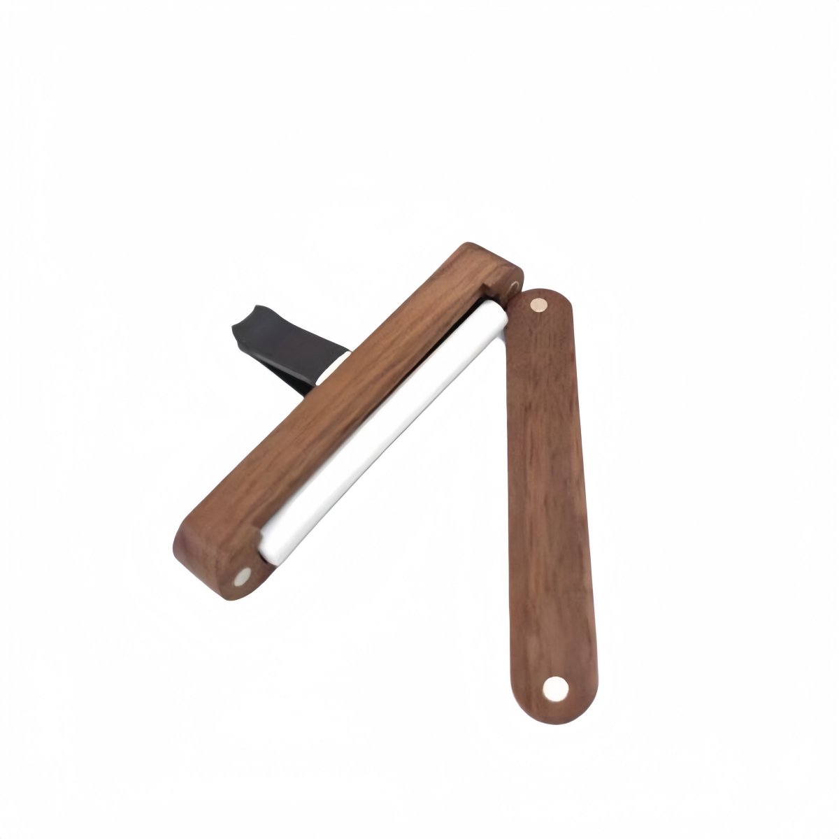 1 stuk houten autogeurverfrisser - massief hout - stevige metalen clip - natuurlijke geurverspreiding - 9cm - houtkleur