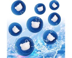 Wasmachineballen voor het verwijderen van dierenharen, 8 stuks, herbruikbare ballen speciaal ontworpen voor wasmachines, verwijderen effectief dierenharen uit wasmachines (blauw).