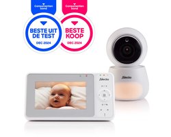 Omslag van Alecto Babyfoon met Camera - Core Collection - Beste Koop en Beste uit de Test - 4.3 inch Scherm - Op afstand bestuurbaar - Uitbreidbaar tot 4 camera's - Nachtlampje - DVM2043 - Wit