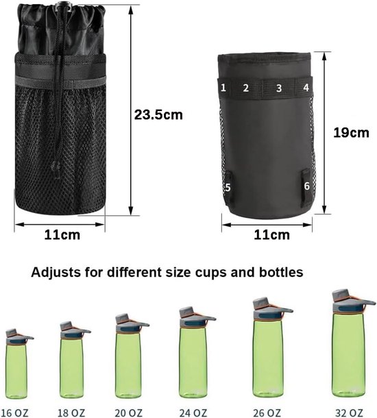 Fietstas - Fietstassen - Fietsstuurtasje elektrische fiets - Universele Fiets Stuurtas met Bidonhouder en Netzak - Geïsoleerd - Voor Fiets - 23.5x11cm — afbeelding 5
