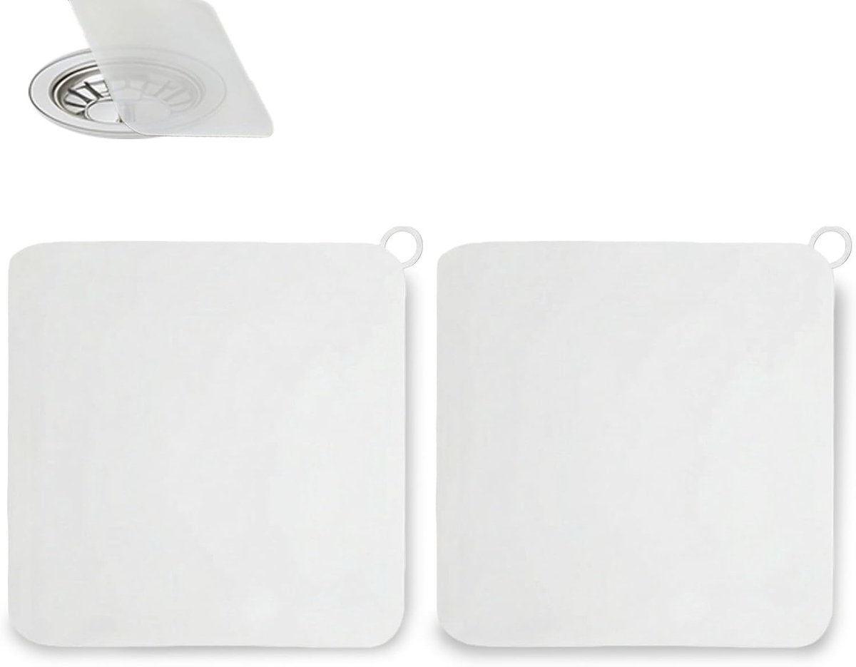 Vloerafvoer Covers - Geurafsluiters - Keuken Badkamer - Dubbele Bescherming - 20x20cm - Wit