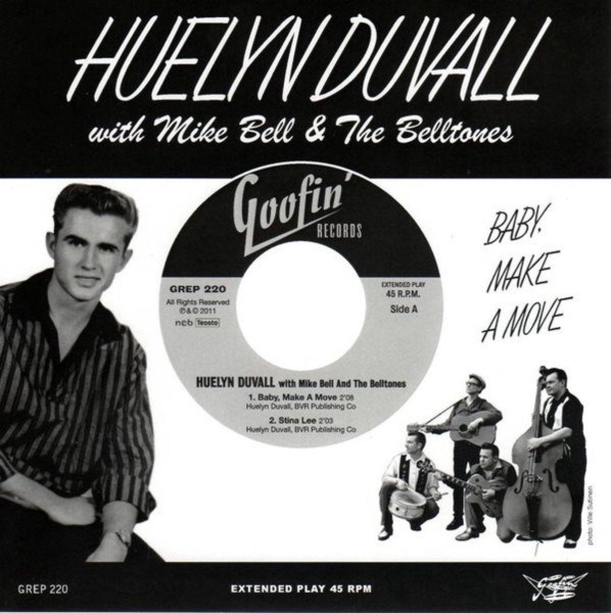 Huelyn Duvall With Mike Bell & The Belltones - Baby, Make A Move (7" Single)